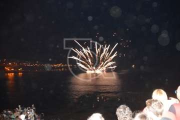 Espectáculo pirotécnico de Melenara (Foto Francisco Javier Santana y TA)